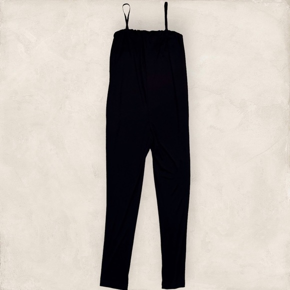 NWT Halston Heritage Black Adjustable Strap Polyester Jumpsuit Size Small - Picture 11 of 15